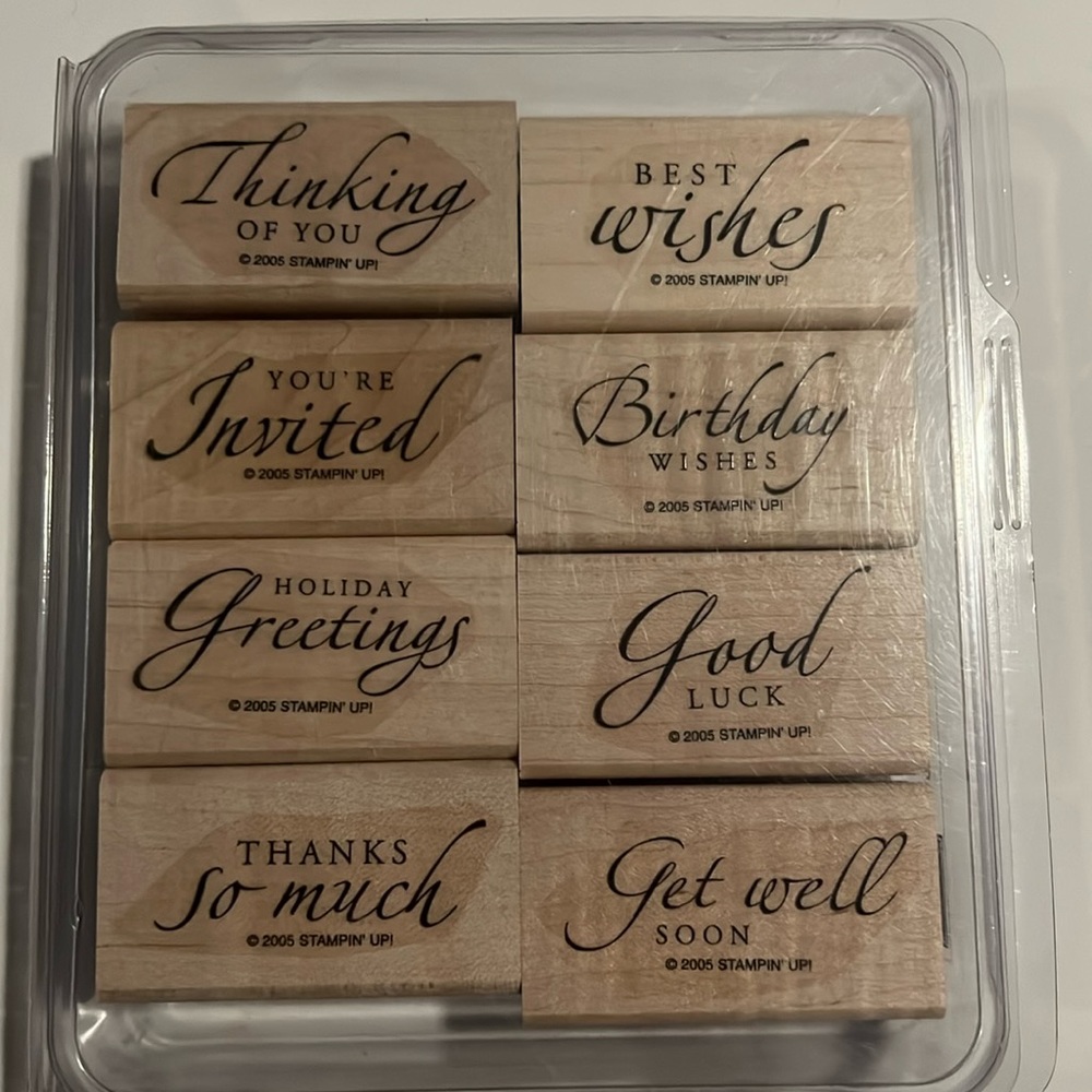 Stampin’ Up Sincere Salutations Wood Stamp Set